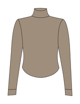 The 3/4 Crop Zip Jacket - Brown - Rebel Ride - Left Chest Icon Stacked - Printed - White