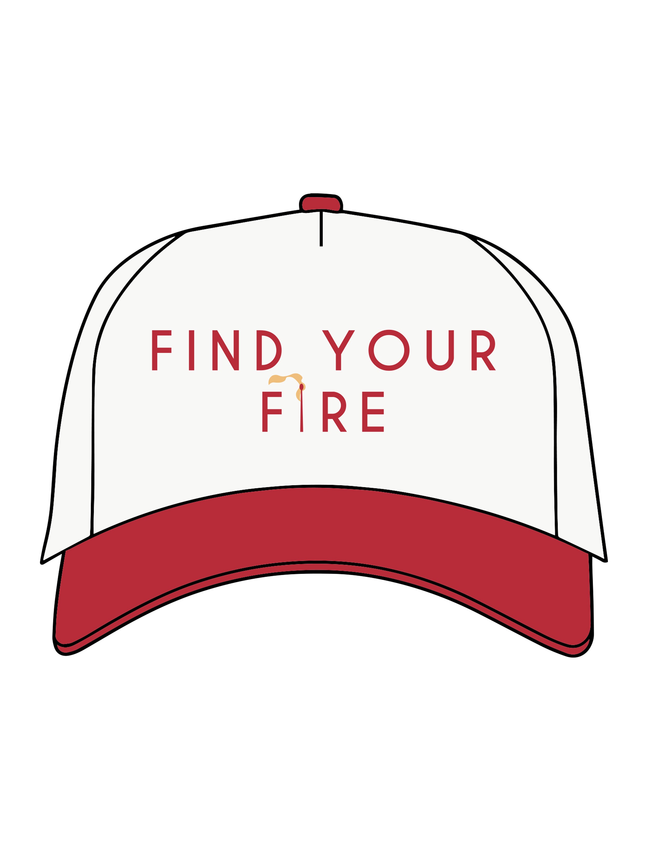 The Canvas Cap - Natural / Cardinal - Ignite Barre & Fitness - Center Crown Stacked - Embroidered - Cardinal