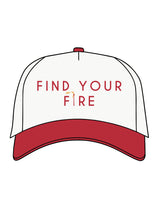 The Canvas Cap - Natural / Cardinal - Ignite Barre & Fitness - Center Crown Stacked - Embroidered - Cardinal
