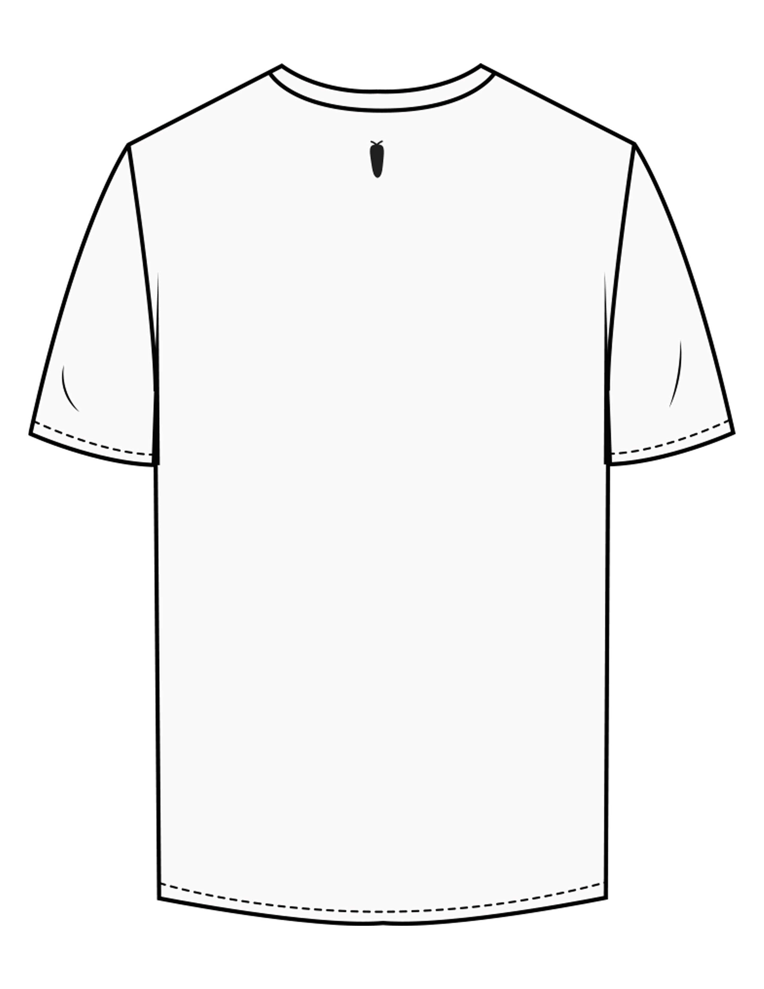 The Mens Tee - White - BlueCarrot - Center Chest & Back Neckline - Printed - Black
