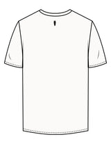 The Mens Tee - White - BlueCarrot - Center Chest & Back Neckline - Printed - Black