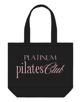 The Zipper Tote Bag - Black  - Platinum Pilates - Center Stacked - Pink