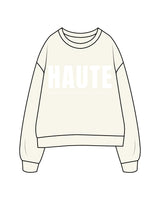 The Classic Crewneck - Off White - Haute Barre - Center Chest - White