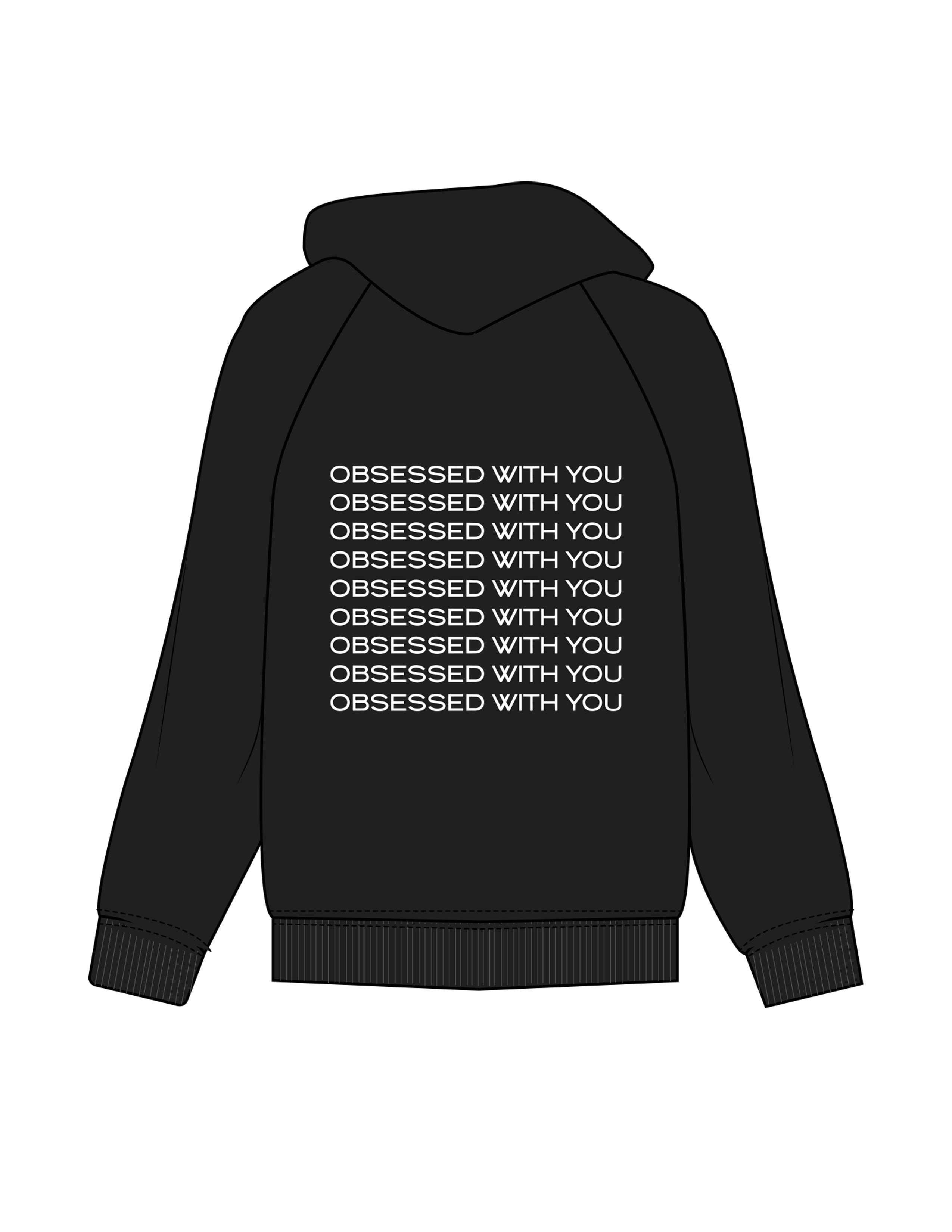 The Womens Zip Hoodie - Black - Rise Lagree - Left Chest "SUN" & Back Stacked - Printed - White