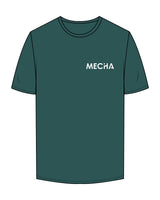 The Mens Tee - Jade - MECHA - Left Chest & Back Stacked - White