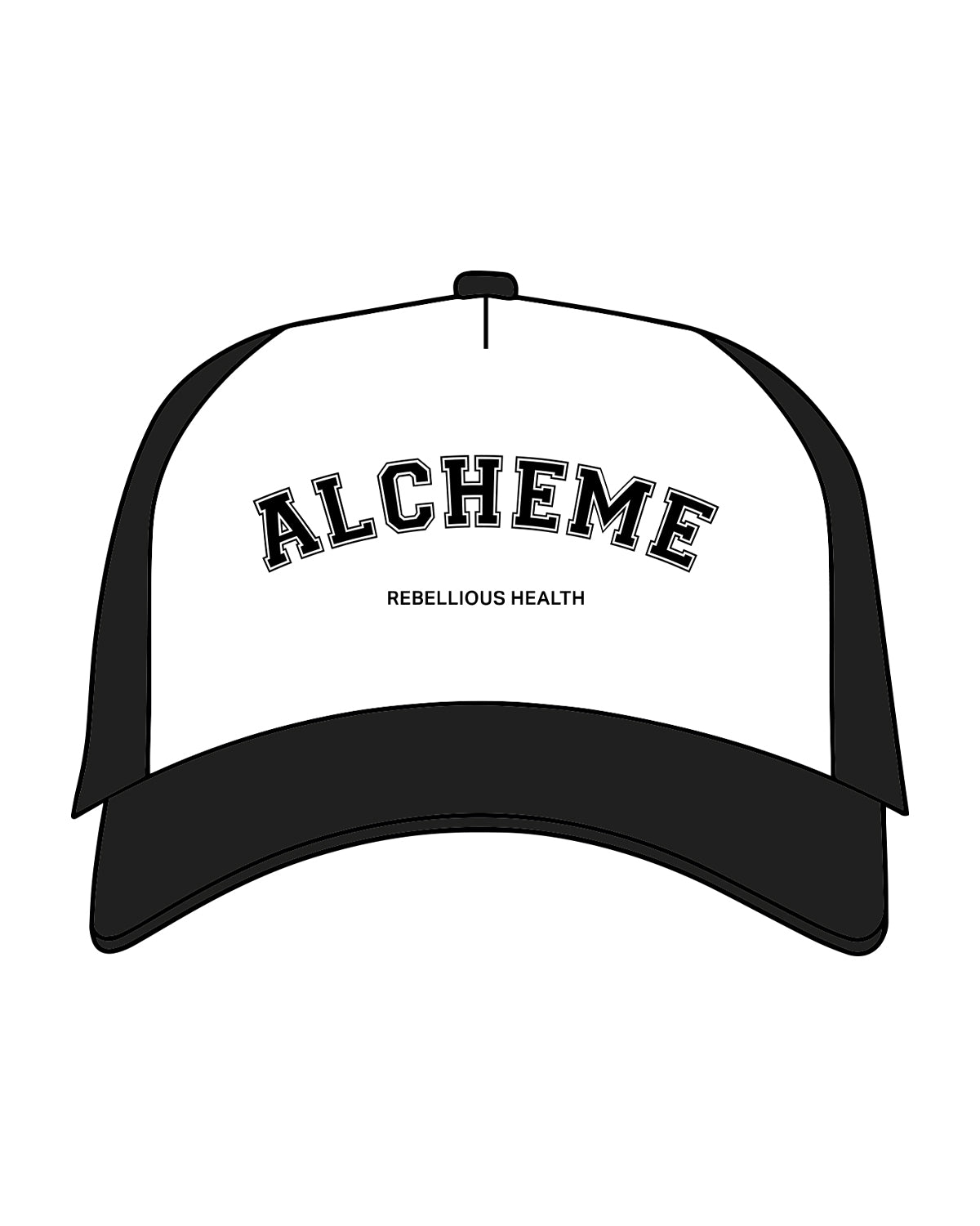 The Foam Trucker - Black / White - ALCHEME - Center Stacked - Black