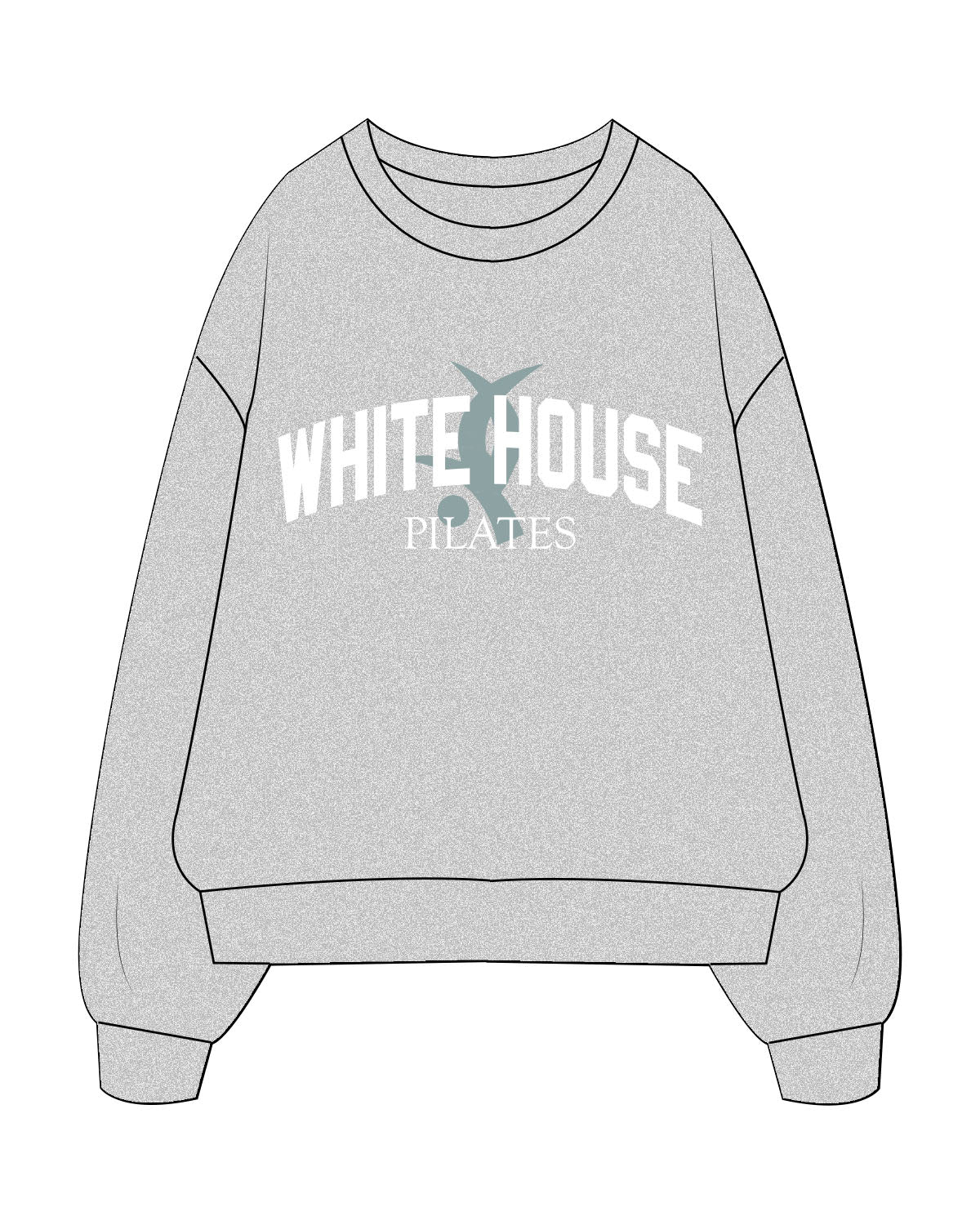 White House Pilates Mens Crewneck - Heather