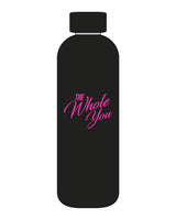 The Water Bottle - Black - The Whole You Wellness - Center Body - Printed - Hot Pink