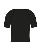 The Short Sleeve Crop - Black - Onyx & Ivory - Chest Arc Stacked - Printed - Off White