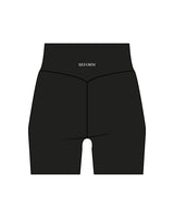The Basic Short - Black - REFORM Pilates Studio - Back Waistline - Printed - White