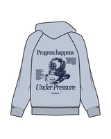 The Mens Hoodie - Powder - MD Hyperbaric - Left Chest Round & Back Illustration - Printed - Navy