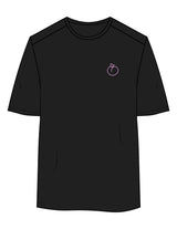 The Mens Active Tee - Black - Peachy Glow - Left Chest - Printed - Pink
