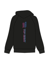 The Mens Zip Hoodie - Black - Top Right Collectibles - Left Chest Stacked & Back Spine - Printed - Full Color
