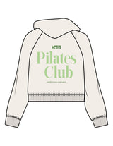 The Womens Lightweight Cropped Hoodie - Ivory - NSpiers - Left Chest Round & Back Stacked - Printed - Full Color