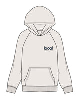 The Mens Hoodie - Bone - Local Lagree - Left Chest Stacked & Center Back Round - Printed - Navy