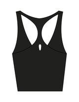 The Racer Tank - Black - BlueCarrot - Left Chest & Center Back - Printed - White