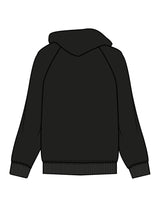 The Mens Hoodie - Black - Rumble - Front Upper Pocket - Embroidered - White