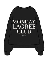 The Womens Crewneck - Black - M4Lagree - Left Chest & Center Back Stacked - Embroidered - White