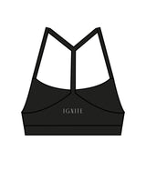 The Basic Bra - Black - Ignite Barre & Fitness - Center Chest & Center Back - White