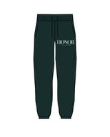 The Classic Sweatpants - Pine Green - - Honor Pilates - Left Leg Pocket Stacked - White