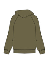 The Half Zip Hoodie - Olive - SWS - Left Chest - Printed - Full Color