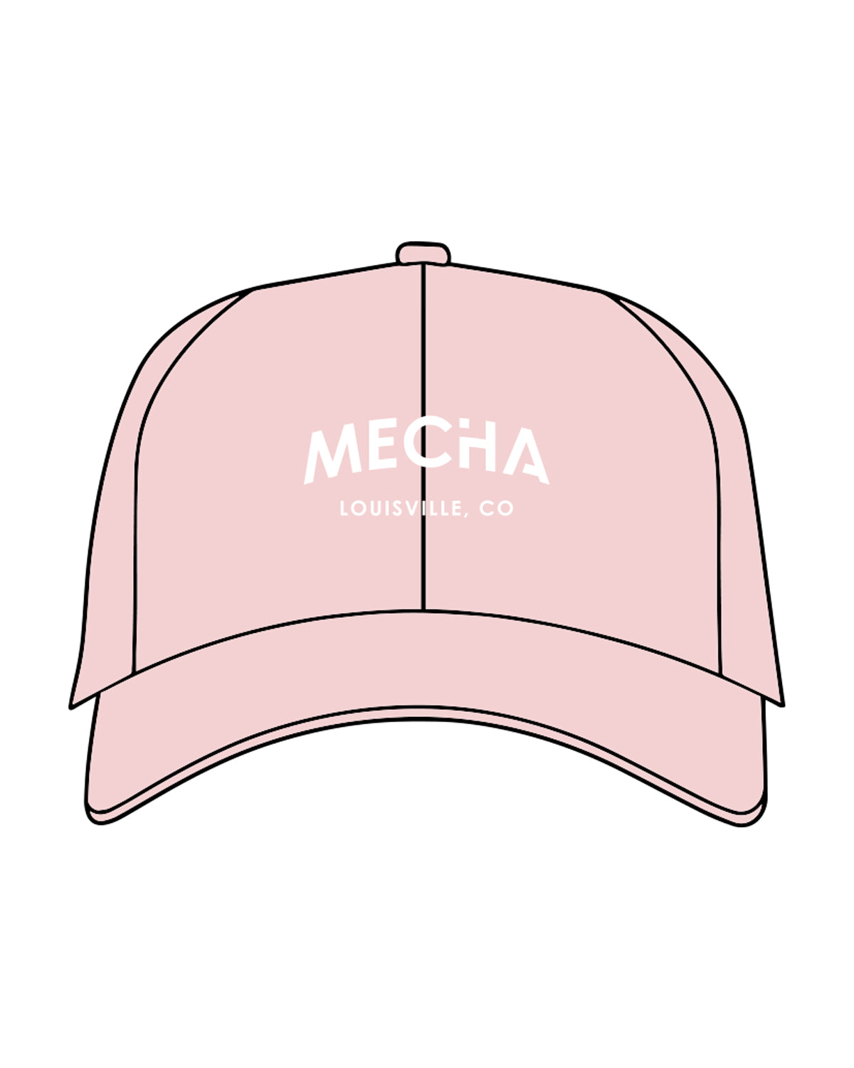 The Dad Hat - Baby Pink - MECHA - Center "Louisville" - White