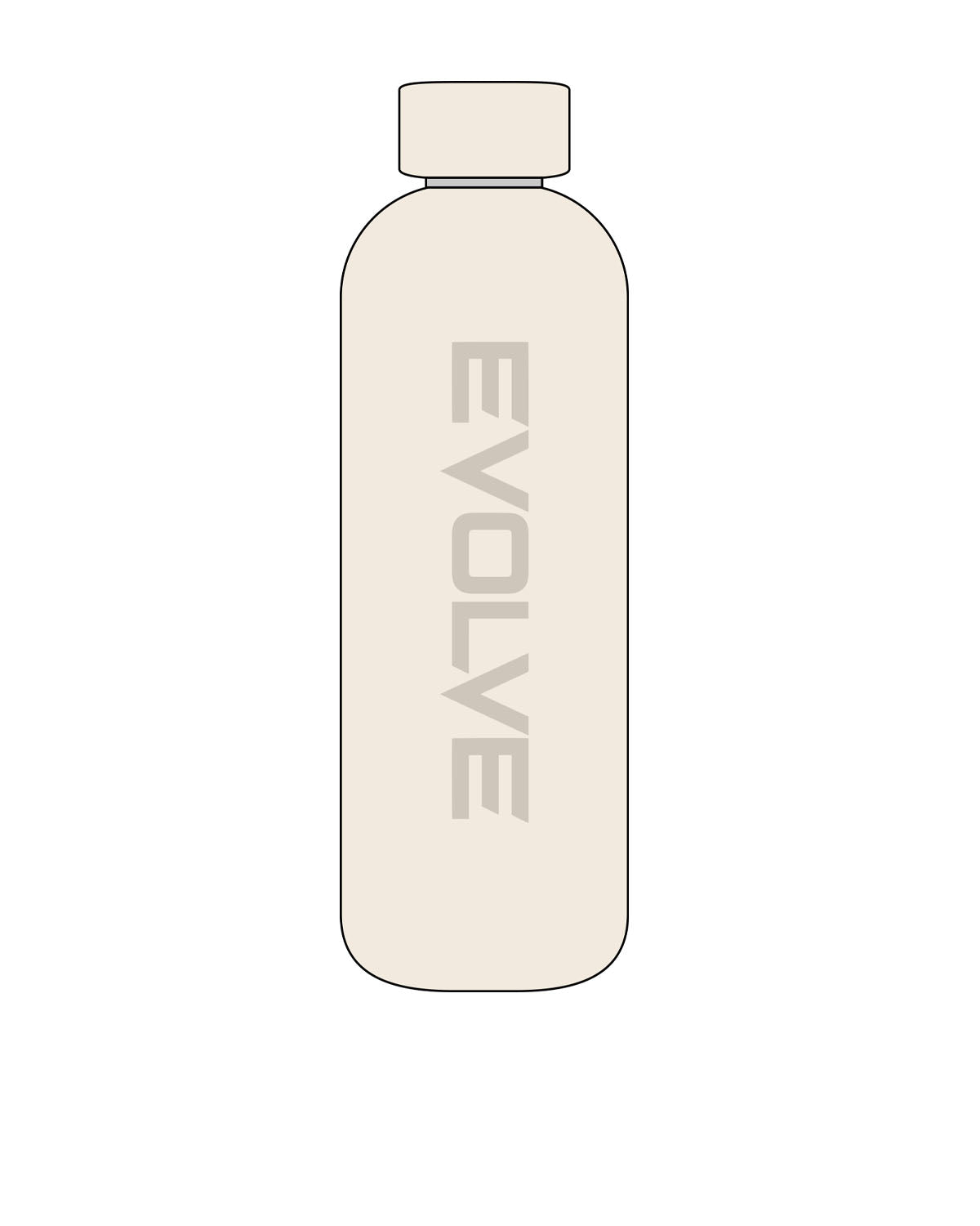 The Water Bottle - Off White - Evolve Lagree - Center - Tone on Tone