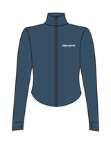 The 3/4 Crop Zip Jacket - Blue - BlueCarrot - Left Chest - Printed - White
