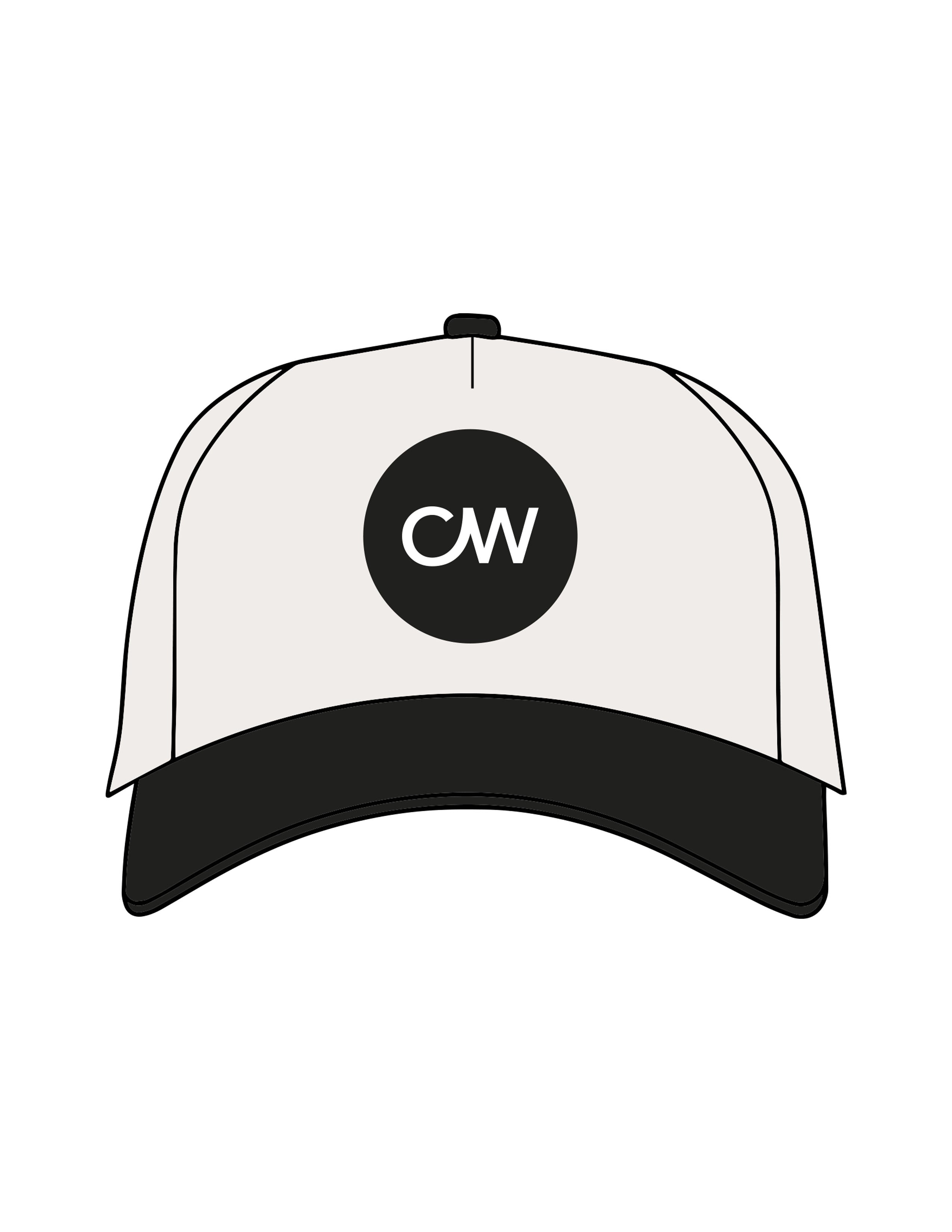 The Canvas Cap - Natural / Black - C Wickson - Center Crown Round - Printed - Full Color