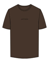 The Mens Tee - Chocolate - Anthem Church - Center Chest & Back Stacked - Printed - Tone on Tone