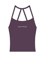 The Womens Sporty Tank - Purple - Honor Pilates - Center Chest Arched - Printed - Orchid
