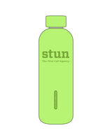 The Water Bottle - Hyper Green - Stun Agency - Center Body Stacked - Glossy Printed - Tone on Tone