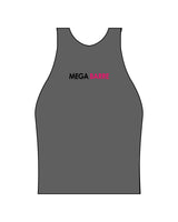 The High Neck Racer Tank - Grey - MegaBarre - Center Chest - Printed - Full Color