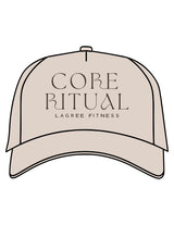 The Foam Trucker Hat - Bone - Core Ritual -  Center Crown Stacked - Printed - Taupe