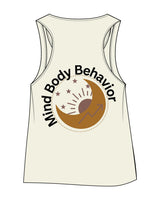 The Crop Tank - Butter - Mind Body - Center Chest Stacked & Back Center - Full Color