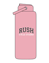 The Wide Mouth Water Bottle - Pink - Rush Cycle Studio - Center Body Stacked - Printed - Full Color