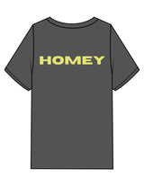 The Womens Heavyweight Tee - Coal Stone - Whit At Home - Left Chest & Center Back - Printed - Lime