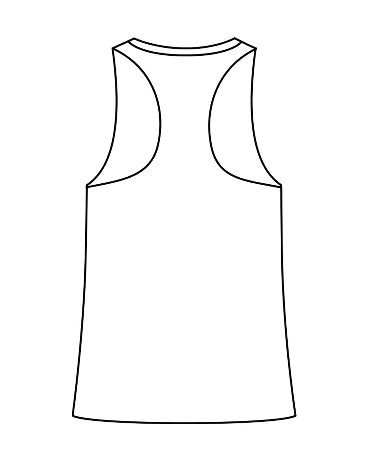 The Womens Full Length Tank - White - The Oak Method - Center Chest Round - Printed - Black