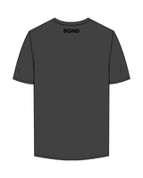 The Mens Tee - Charcoal - Bond Fitness - Center Chest Round & Back Neckline - Printed - Black