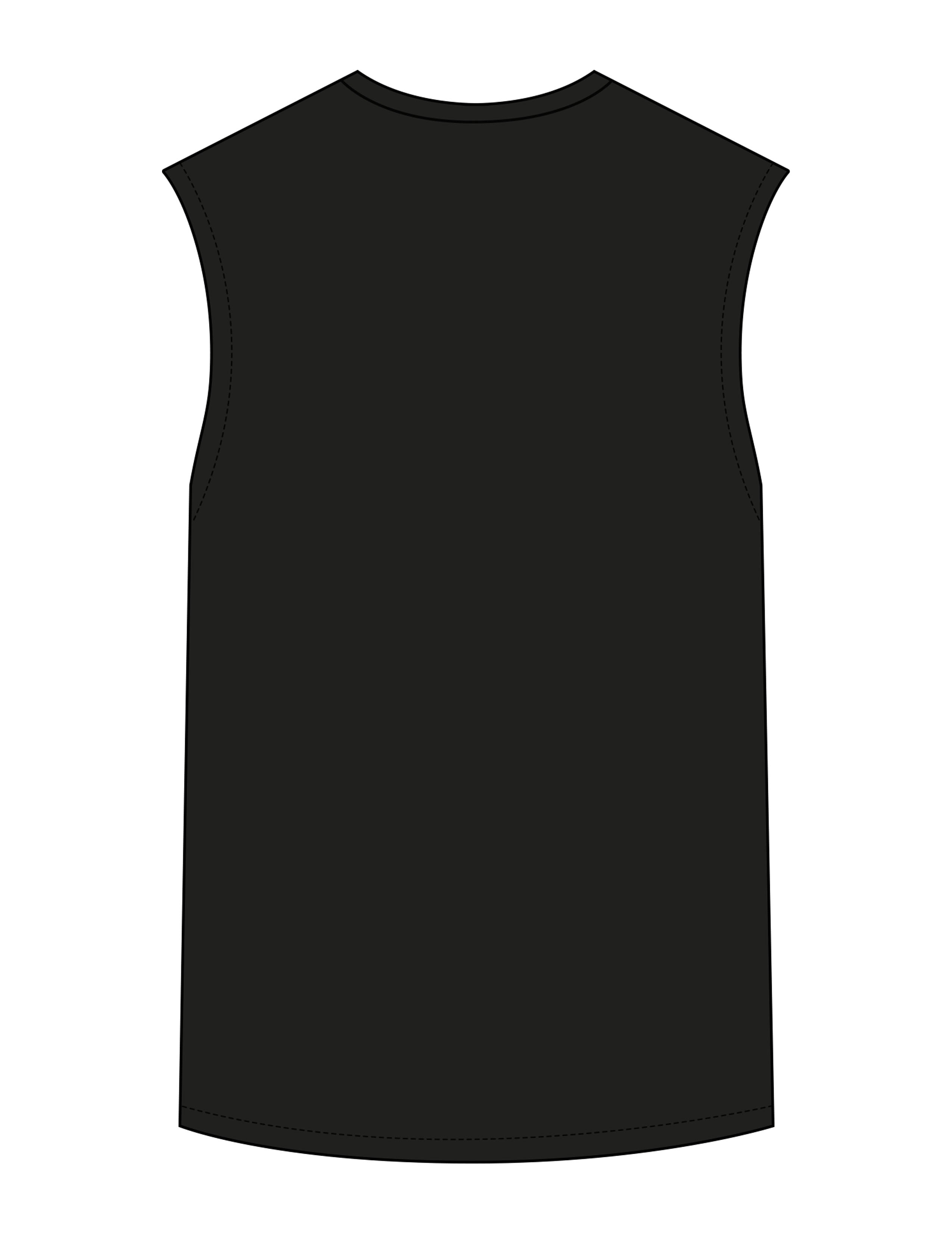The Mens Classic Tank - Black - Rebel Ride - Left Chest Icon - Printed - Blue