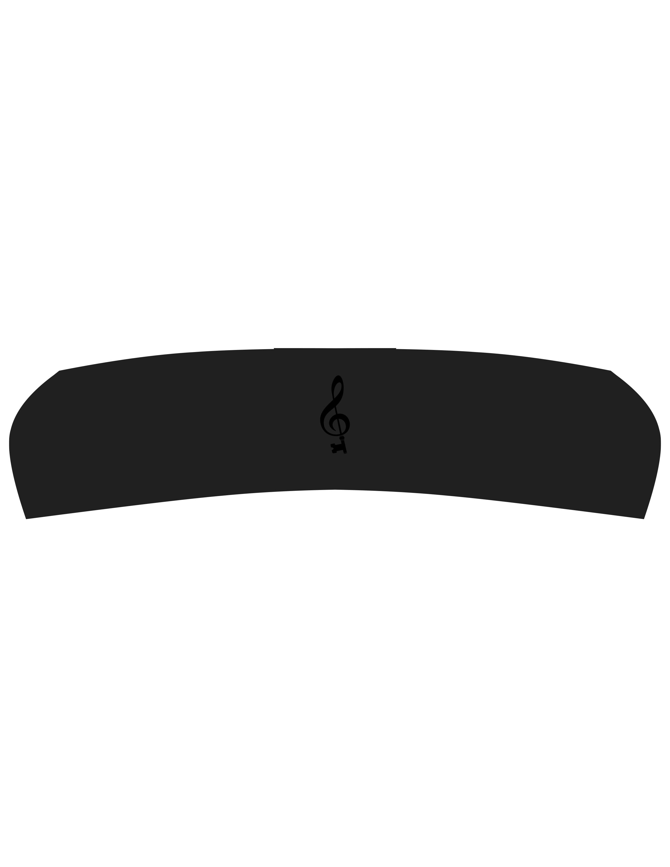 The Headband - Black - SOUL YOGA - Center Brim - Printed - Tone on Tone