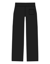 The Straight Leg Sweatpant - Black - Movement With Chels - Left Leg - Printed - Light Blue