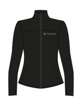 The Womens Zip Jacket - Black - Club Ready - Left Chest & Back Neckline - Printed - White