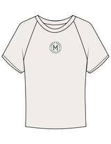 The Micro Rib Baby Tee - Natural - Marty's Matcha - Center Chest Round - Printed - Green