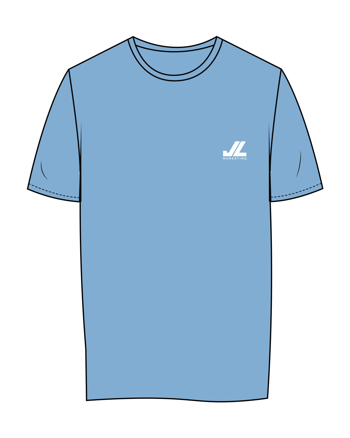 The Womens Tee - Carolina - JL Marketing - Left Chest - Printed - White