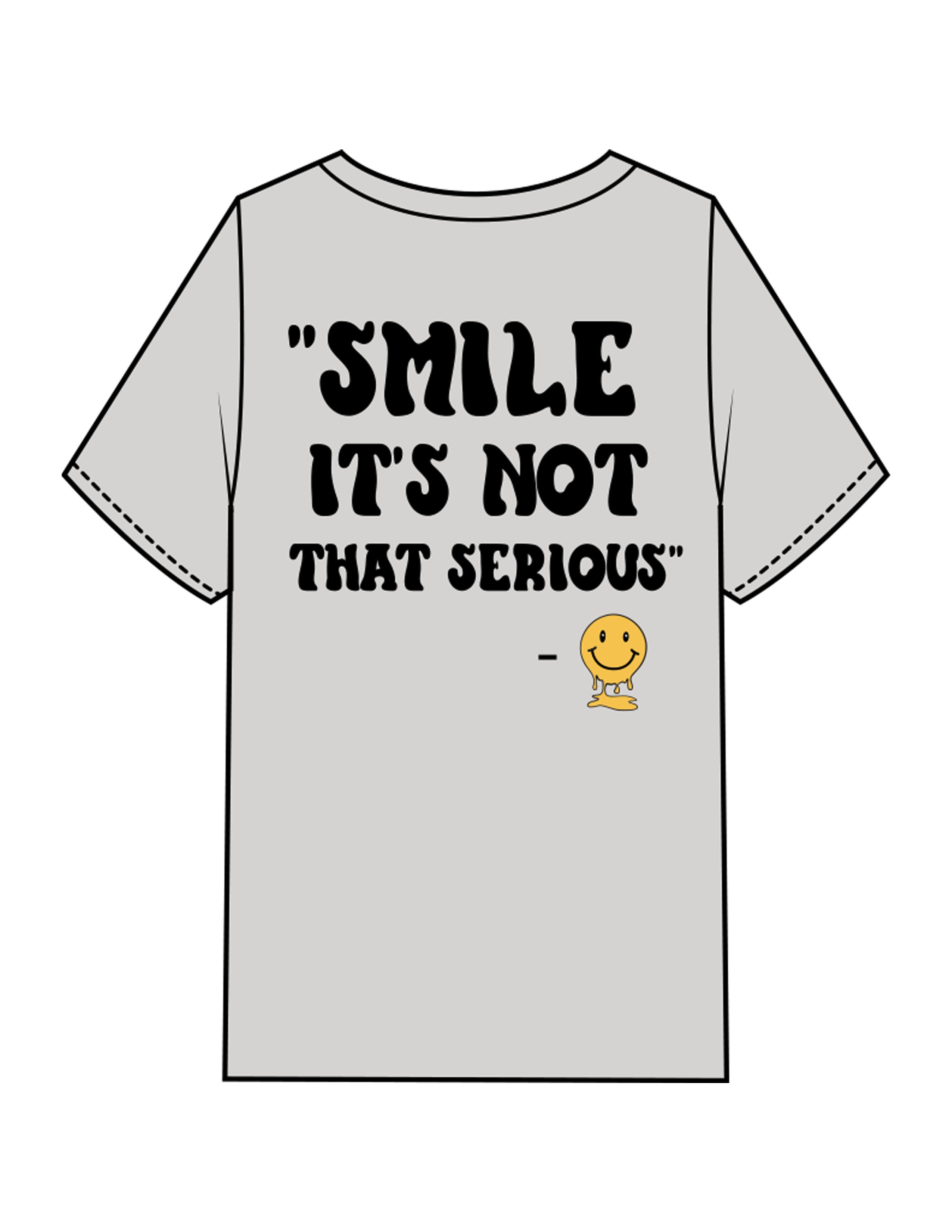 The Mens Heavyweight Tee -  Washed Storm - Try Smile Collective - Left Chest & Back Stacked "SMILE" - Printed - Pink