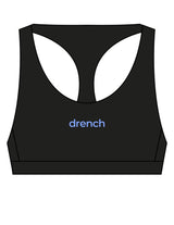 The Racer Bra - Black - Drench - Center Chest & Center Back - Printed - Periwinkle