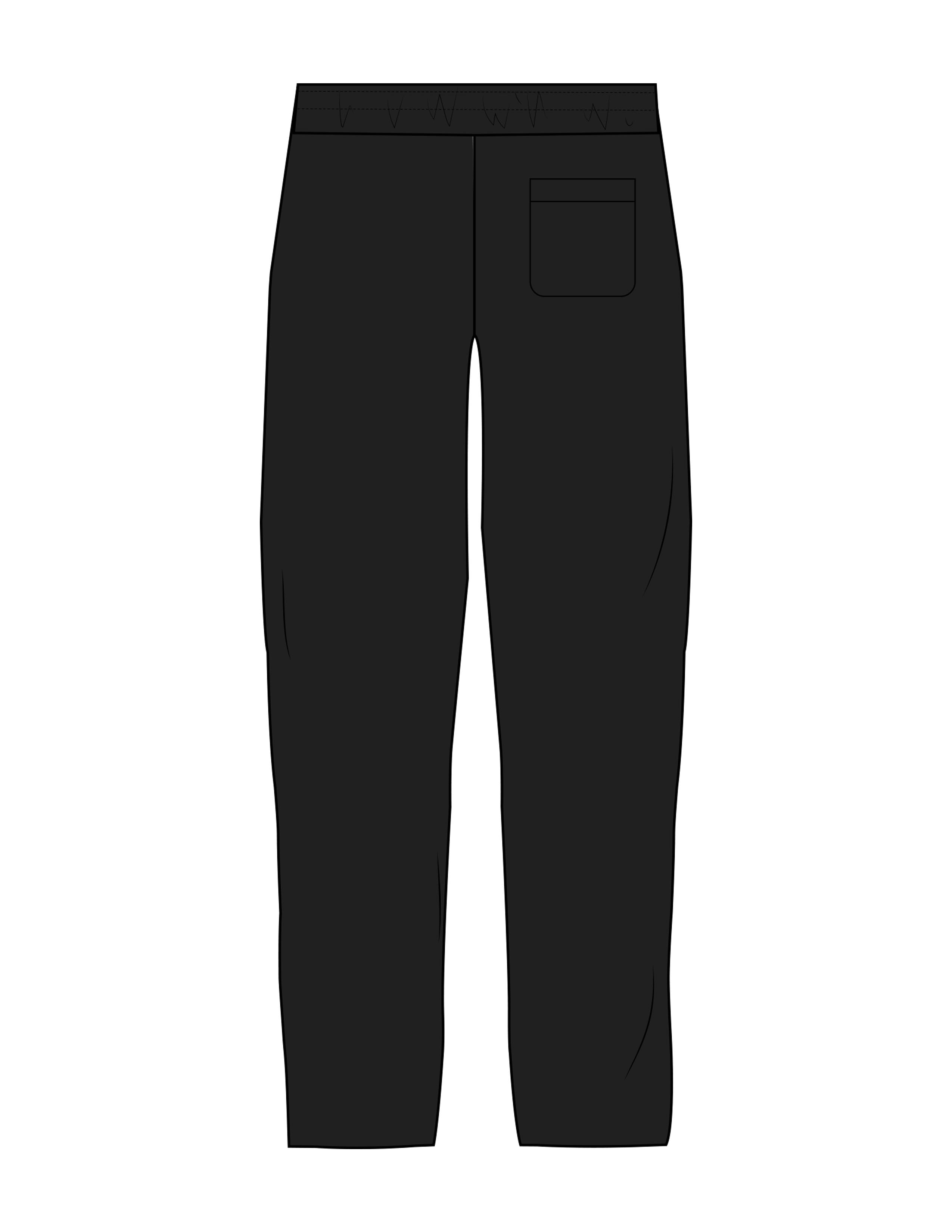 The Straight Leg Sweatpant - Black - Powerhaus Lagree - Right Leg - Printed - White