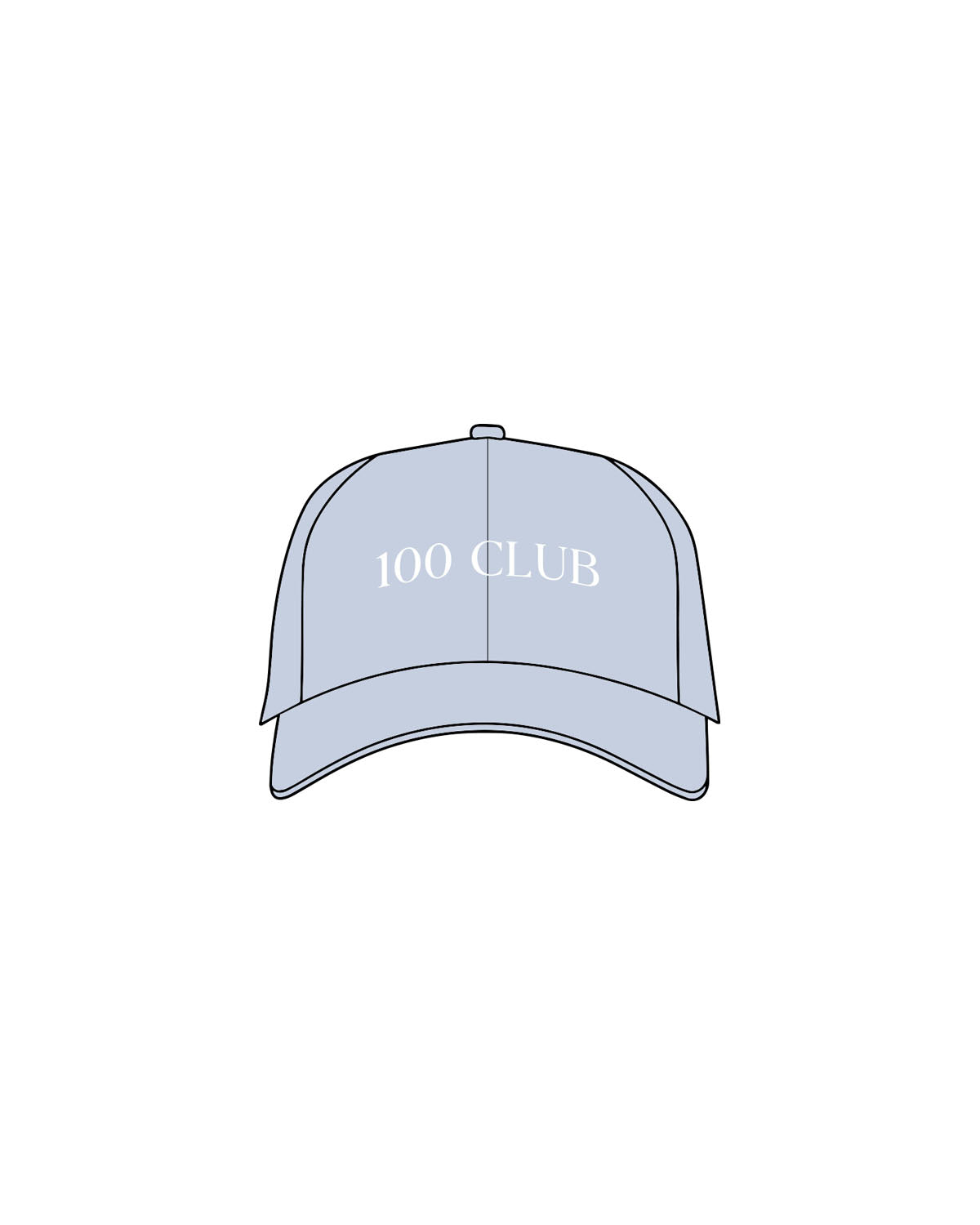 The Dad Hat - Light Blue - Mantra - Center Crown & Back Panel - Embroidered - White