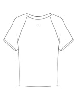 The Ribbed Baby Tee - White - RAG Collaborative - Back Neckline - Embroidered - Tone on Tone